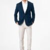 Navy blue men’s blazer business wear fashion full body